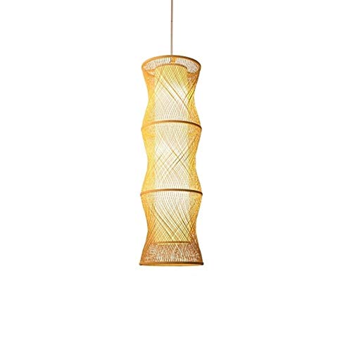 Lustre bambou E27 pour supprimer l'éclairage agressif du salon en rotin