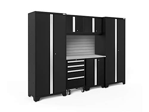 NewAge Products Bold Series Black 7 Piece Set, Garage Cabinets, 63057