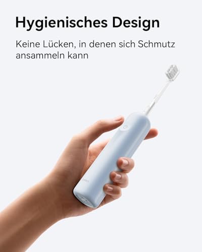 Laifen Wave elektrische Zahnbürste, Oszillation & Vibration elektrische Schallzahnbürste für Erwachsene mit 3 Bürstenköpfen, IPX7 wasserdicht magnetisch wiederaufladbar Reisezahnbürste (ABS Blau) – Bild 7