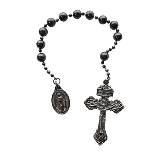 WWI Combat Style Rosary - Pocket Edition in Gunmetal Gray - Handmade in Texas - Strong durable Military design - Catholic gift for men or women