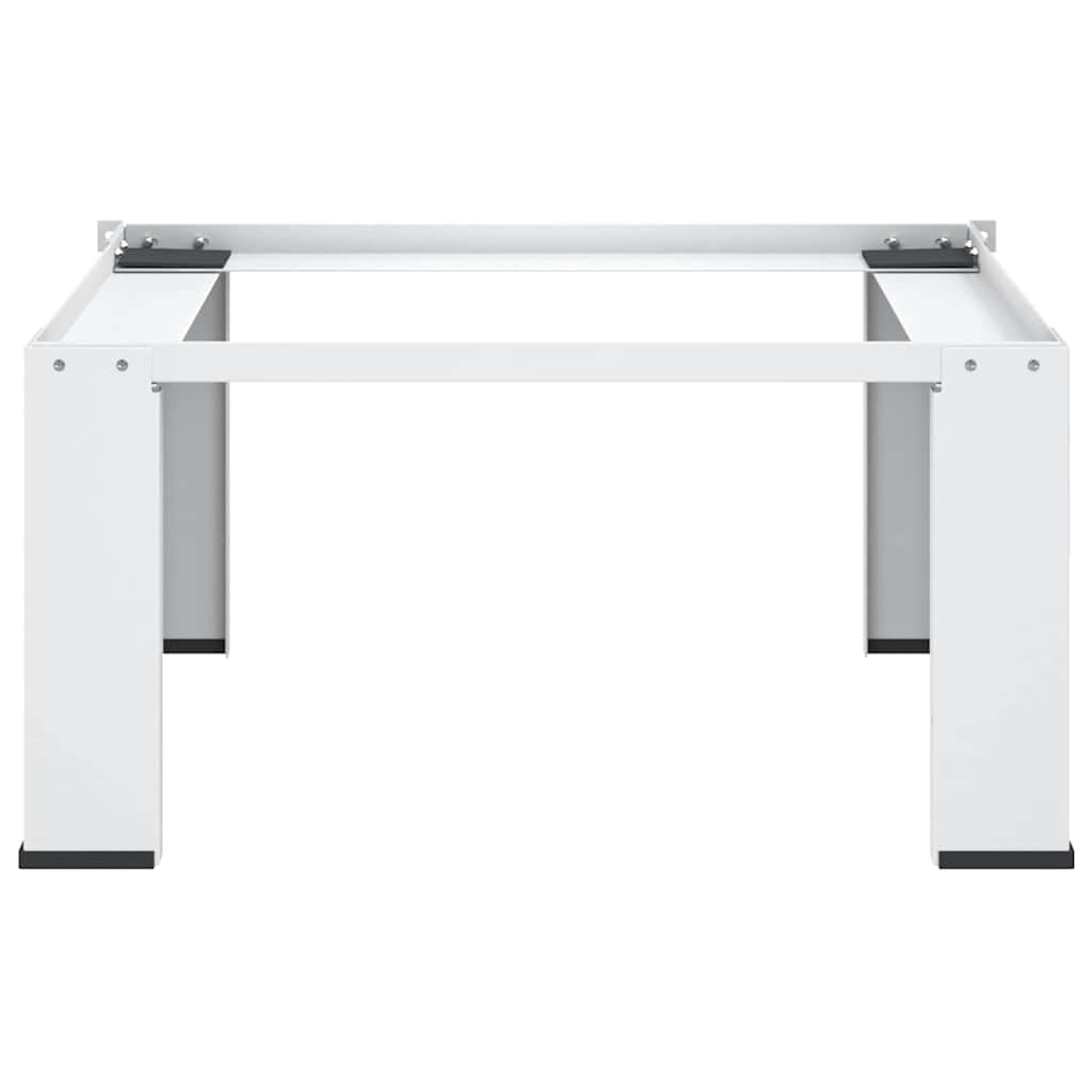 Pedestal para lavadora (100 kg), color blanco | Acero de alta calidad, almohadillas antideslizantes, pies de goma, montaje fácil, protección del suelo