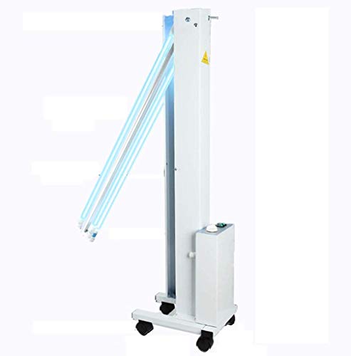 KQBAM Mobile Sterilization Lamp For Hospitals, Uv Sterilization Trolley With 2 Lamps, Portable Medical Sterilization Devices, 180-Degree Lamp Setting, 360-Degree Antivirus, 60 W, With Remote