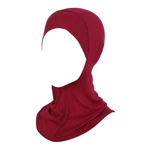 BYNYXI Damska chusta na głowę w hidżabie, czapka muzułmańska, bawełniana czapka z pełnym czepkiem, islamski arab Wrap, szal turban, rozciągliwy, nakrycie głowy, hidżab, chusta na głowę dla