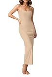 GLOWSUMM Women's Full Slips for Under Dresses Adjustable Spaghetti Straps Smooth Long Cami Dress (US, Alpha...