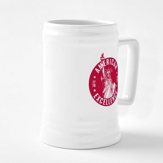 CafePress America250: American Excellence 25 oz Ceramic Beer Stein Mug