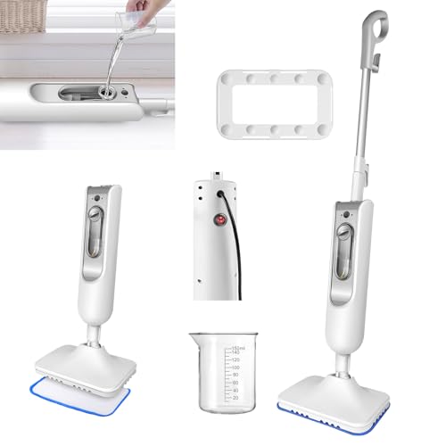 Steam Mop Tile Floor Cleaner for Floor Cleaning,Electric Mop Floor Mop Wet Dry Dust Flat Cleaning Mop with 400 ML Tank&2 Washable Mop Pads,Floor Steamer Shark Steam Mop for Hard Floor Cleaner