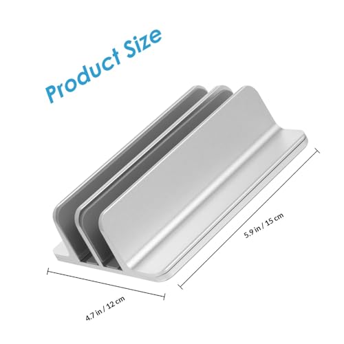 Soporte Vertical para Laptop HOMSFOU de Aluminio Plata miniatura 2