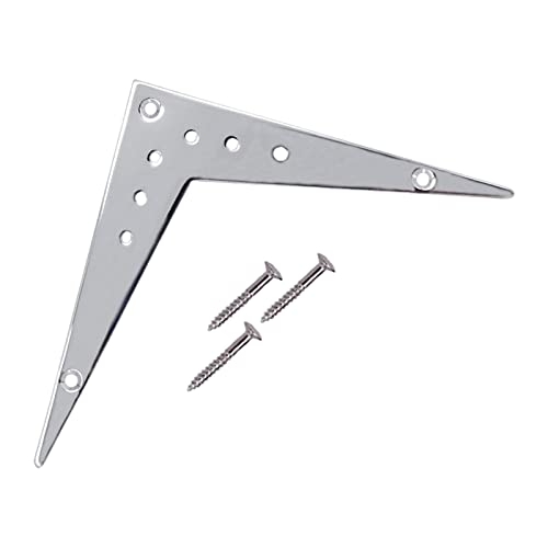 Professional V Style Guitar Tailpiece Replacement,Portable Musical 6 strings,flying Style Guitar Bridge Tailpiece for Guitar Replacement, Argent