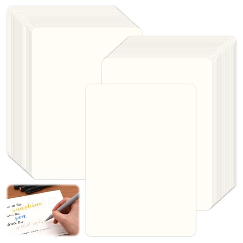 100PCS Cartulina Blanca A6, 11 x 15 CM Tarjetas Postales Blancas en Blanco, Tarjetas de Presentación de Papel en Blanco, DIY Mensaje Etiquetas de Regalo, Cartulina Papel Kraft A6 para Dibujo Escribir