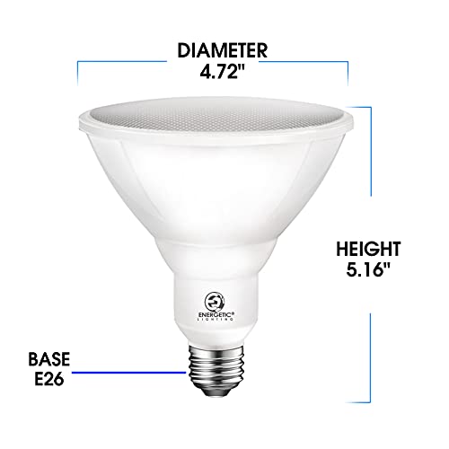 Energetic Outdoor Par38 Led Flood Light,11W=90W,900lm,5000K Daylight,E26 Base,Non-Dimmable, Waterproof Spot Bulb,UL Listed (6 Pack) - Image 3
