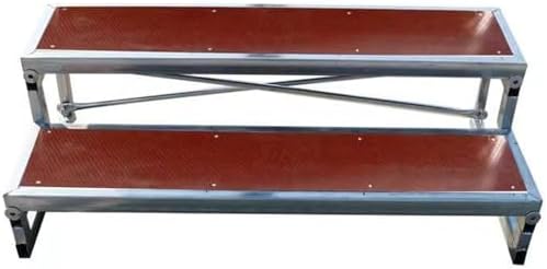 3-Tier Steel Choir Risers Steps, Portable Choral Stair Treads for School Performances, Commercial-Grade Movable Stage Ladder for Events & Parties