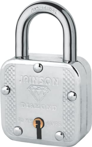 Jainson 55mm Steel Square Diamond Lock with 3 Keys