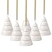 Produktbild like. by Villeroy & Boch Winter Glow Ornament Tannenbaum 6er Set, 6x6x7,5 cm, Weihnachtliche Dekoration, Christbaumschmuck, Premium Porzellan, Beige