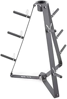 Marcy Plate Tree for Standard Size Weight Plates/Storage Rack for Exercise Weights PT-36 dark grey, 34.00 x 9.00 x 4.00