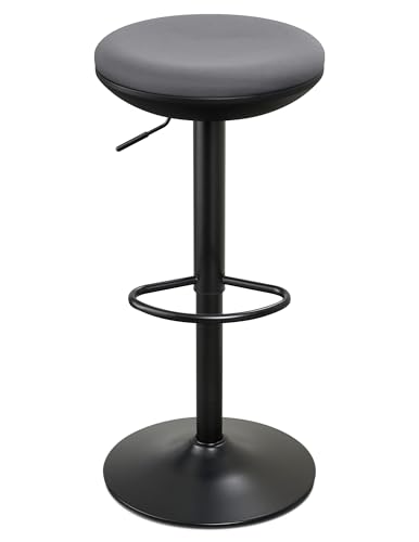 IWMH Stehhocker Höhenverstellbar, Bürohocker Ergonomischer, 360° Drehbarer Stehhilfe ohne Rückenlehne, hocker für Büro, Schlafzimmer, Küche, Wohnzimmer (Grau)