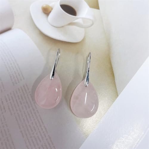 Minimalist Natural Stone Hook Dangle Drop Earrings for Women Dainty Colorful Crystal Healing Teardrop Dangling Lightweight Hypoallergenic Fashion Trendy Jewelry Gift4