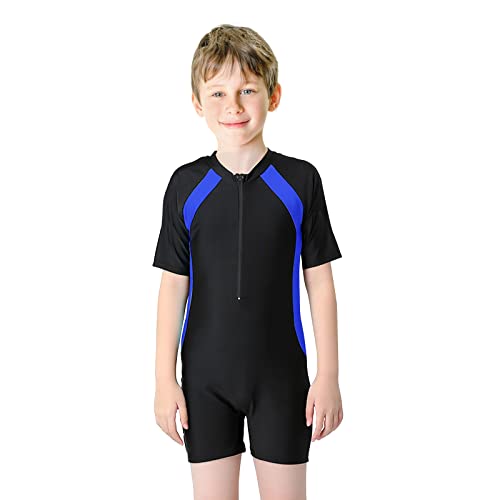 Traje de baño para niños de 3 a 9 años elástico con cremallera