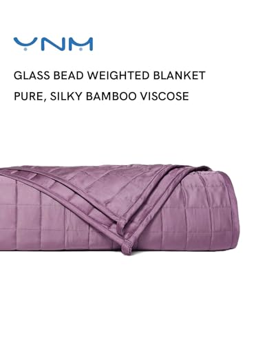 Image of YnM Exclusive Cooling Rayon Derived from Bamboo, Smallest Compartments, Bed Blanket for One Person of 190lbs, Ideal for Queen /King Bed (60x80 Inches, 20 Pounds, Fuchsia Purple)