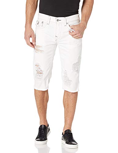 True Religion Men's Cut Off Straight Leg Short with Back Flap Pocket, DSW Never Ending, 44