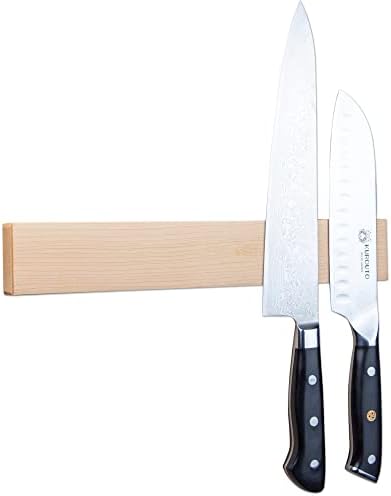 Maple Magnetic Knife Holder with Multi Purpose Functionality as Knife Magnet, Knife Strip, Magnetic Organizer- Securely Holds Your Knives & Keeps Your Kitchen Organized- Made in USA- 12 Inch