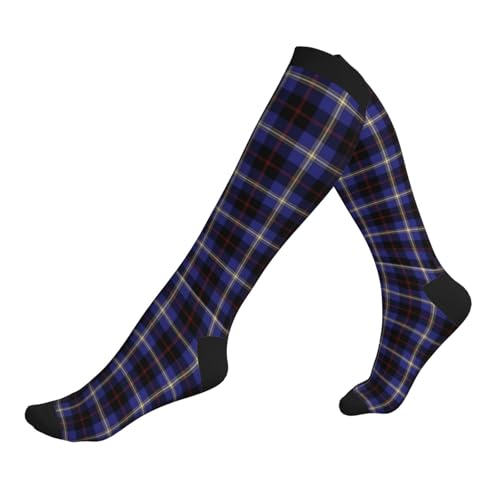 Clan Hill Tartan Compression Socks, Suitable For Both Men And Women - Perfect For Running, Grooming, Hiking, Flying, And Traveling