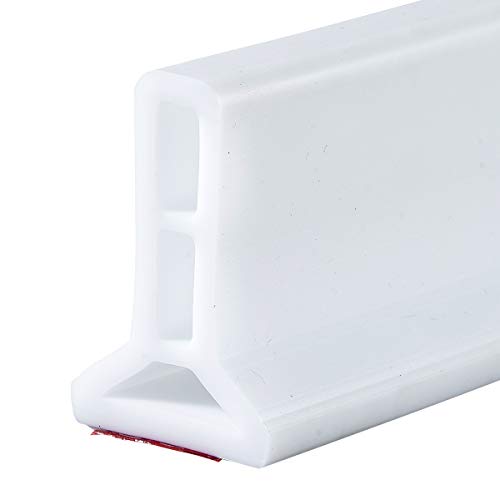 New Collapsible Threshold Water Dam -Bathroom Water Stopper Flood Shower Barrier Dry And Wet Separation Collapsible Shower Threshold Home Kitchen Bathroom Accessories (6 Foot)