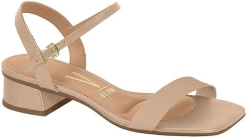 Sandália Feminina Salto Bloco Pelica Vermelho Vizzano 6454.111