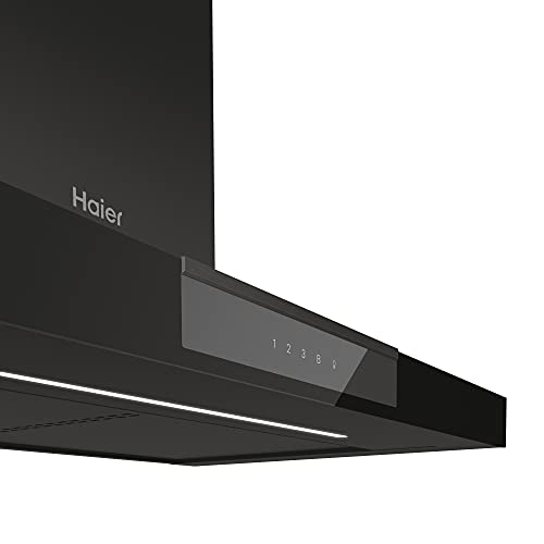 Haier-I-Clean-Series-4-HATS9DCS56B-Campana-extractora-90cm-Potencia-746-m3h-Motor-250W4-Velocidades-Silenciosa-48-db-Filtros-carbono-y-Antigrasa-Luz-LED-Clase-A-Cristal-Negro