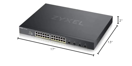 Image of ZYXEL 28-Port PoE Switch Gigabit Ethernet Smart (XGS1930-28HPV2) - Managed, with 24x PoE+ @ 375W, 4x 10G SFP+, Optional Nebula Cloud Management, Rackmount, Limited Lifetime Protection
