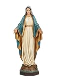 BC BUILDCLASSIC Our Lady of Grace Statue, Catholic Gift, 13.5 inch H, Hand Painted (Elegant)