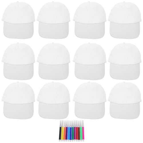 Casquette de baseball blanche enfant pour dessiner et créer son propre style