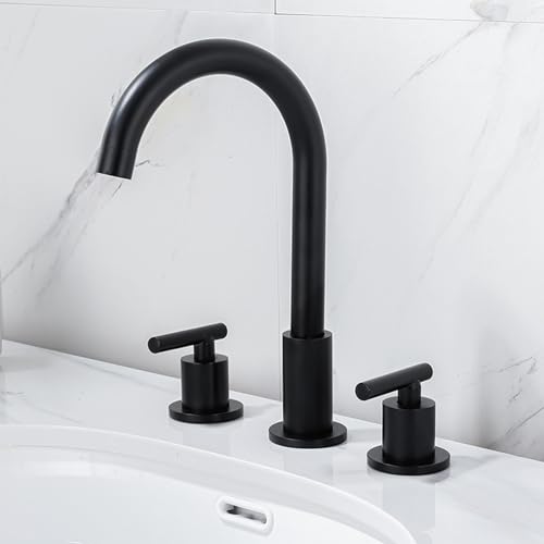 Mitigeur chaud froid en laiton chromé ZXLIHS pour lavabo chic à 3 trous