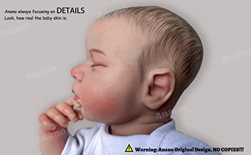 Anano Reborn Baby Dolls Loulou Realisic 20 Inch Newborn Baby Alive Dolls Real Life Baby Dolls With Outfit & Accessories (White Long Romper) #TOP3