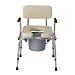 Medline Heavy Duty Padded Drop-Arm Commode