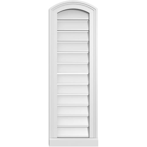Signature Urethane GVSAR12X3603SF Arch Top Brickmould Sill Frame, Primed Tan Signature Series Surface Mount Gable Vents, 12-in. W x 36-in. H, Unfinished by Signature Urethane - Used condition - US$33.23