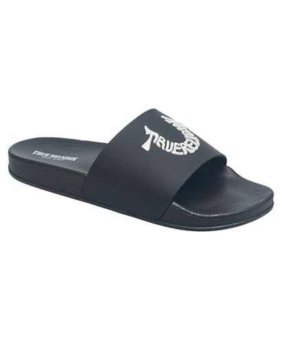 True Religion Men's Buddha Logo Slide Sandals – Classic Slip-On