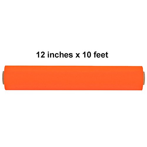 Orange Heat Transfer Vinyl Roll Heat Press Iron On Htv For T-Shirts 12 Inches X 10 Feet #TOP3