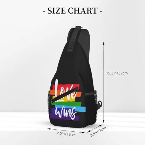 Rainbow LGBT Gay Pride Crossbody Sling Bag Sling Backpack for Women Men Chest Daypack Crossbody Bag for Travel Hiking3