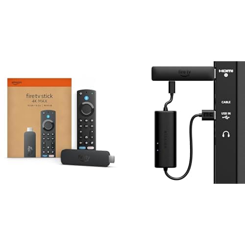 Amazon Fire TV Stick 4K Max with USB Power Cable (eliminates the