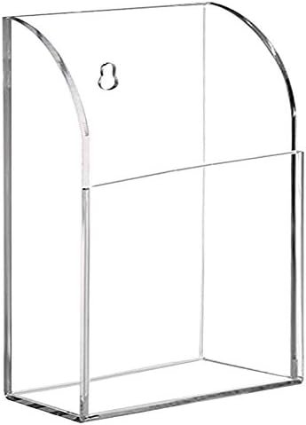 Lamavido Bigger Acrylic Remote Control Holder Wall Mounted, Office/ SPA/ Livingroom/ Bedside/ Training Room/ Hospital/ Classroom/ Hotel Small Storage Wall Mount Transparent (1 slot x 8 cm)
