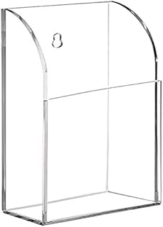 Lamavido Bigger Acrylic Remote Control Holder Wall Mounted, Office/ SPA/ Livingroom/ Bedside/ Training Room/ Hospital/ Classroom/ Hotel Small Storage Wall Mount Transparent (1 slot x 8 cm)
