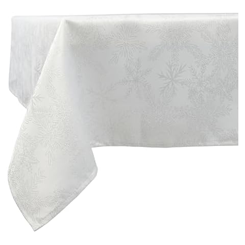 Celebright Metallic Snowflake Tablecloth for Christmas Cover