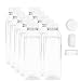 16 oz Empty Juice Bottles - Set of 10 Reusable Clear Plastic Disposable Milk Containers with White Tamper Evantend Caps