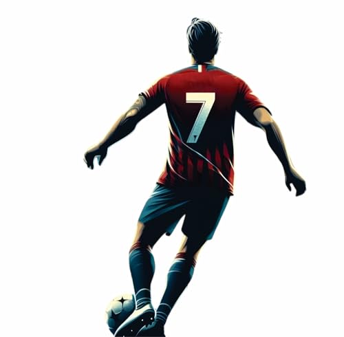 AR STICKERS Cristiano Ronaldo Soccer CR7 Birthday Decoration Barcelona Football Sticker for Laptop,Kids,Water Bottle,Bikes,Gifts etc.Size: 4x3 inche(2 pcs), Red ,Blue ,Yellow