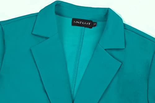 MINTLIMIT Women's 3/4 Sleeve Blazers One Button Work Office Blazer with Pockets4