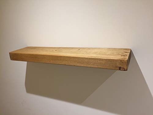 Good Wood 1-tier Chunky Wooden Floating Shelf Shelves 60cm