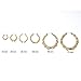 Belle Pink Gold Tone Hollow Casting Round Bamboo Hoop Earrings-2.5 Inches, Made in Korea and Ship From USA