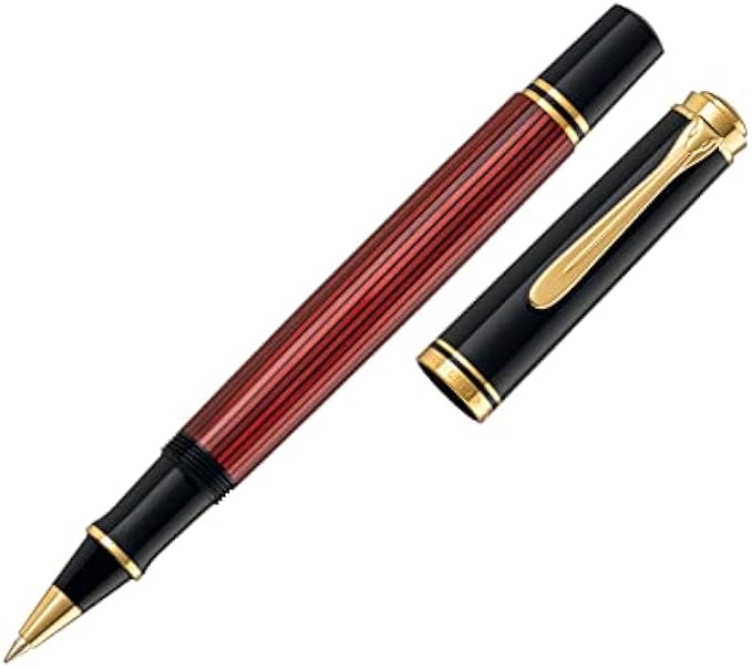 Pelikan Souverän M600 fountain pen, fine nib, black/red, 1 pc (928655)