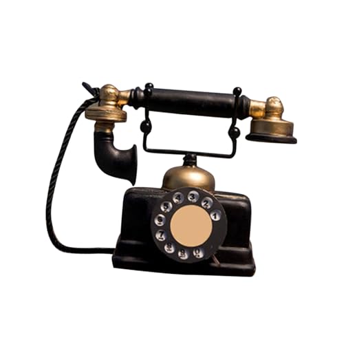 Téléphone ornement de table nostalgique résine vintage décoration bureau
