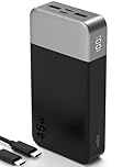 NOBIS 45W Power Bank 20000mAh - Power Bank Fast Charging with 2*USB-C(in/out) & 2*USB-A, Portable Charger with Digital Display & Small Current Mode, Compatible with Phone 17 S25